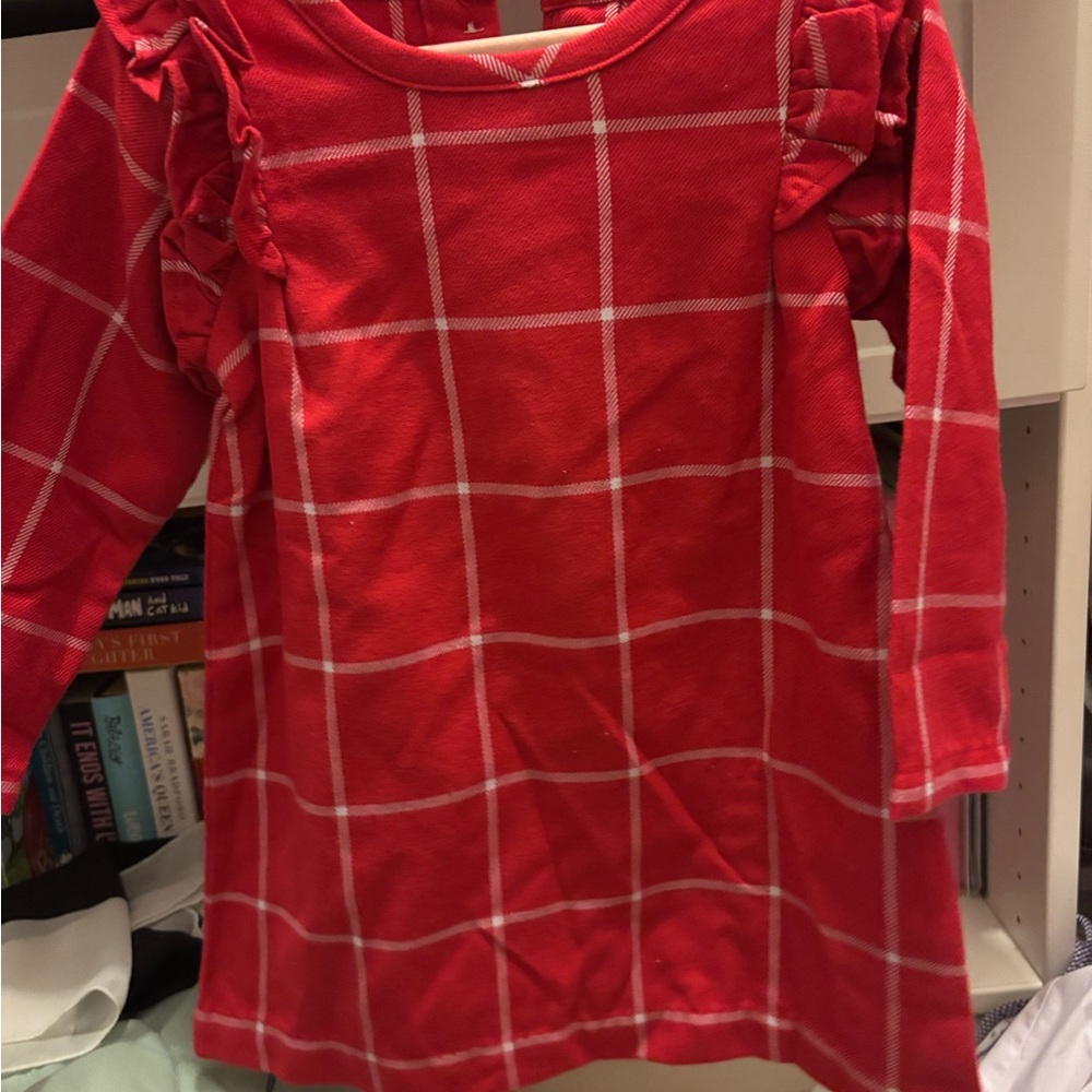 The Beaufort Bonnet Company Red Plaid Kids Dress